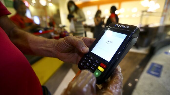 Pagamento em cartão.