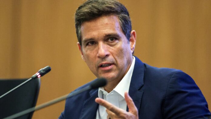 Brasília (DF) 25/04/2024 O presidente do Banco Central (BC), Roberto Campos Neto, participa da abertura do G20 TechSprint, na