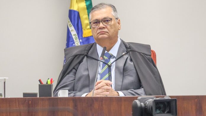 s4-a0e19babf122-7 Brasília (DF), 25/02/2026 – Ministro Flávio Dino no plenário da primeira turma durante segundo dia do julgamento no STF dos