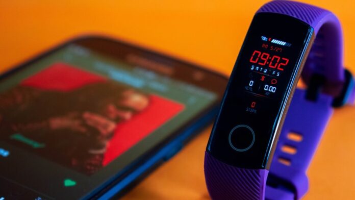 black and blue digital device