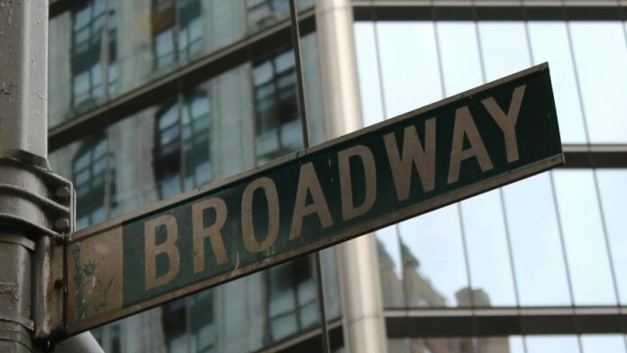 s4-07c63e8256ff-6 Close-up of the iconic Broadway street sign in New York City, USA.