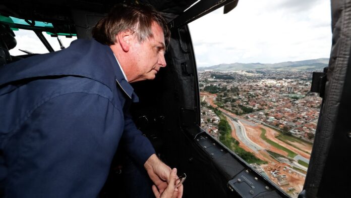 Presidente Jair Bolsonaro sobrevoa áreas atingidas pelas Chuvas em Belo Horizonte e região metropolitana de Minas Gerais