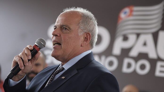 O governador do estado de São Paulo, João Doria junto com o Secretário de Segurança Pública, General Campos, anunciam o atend