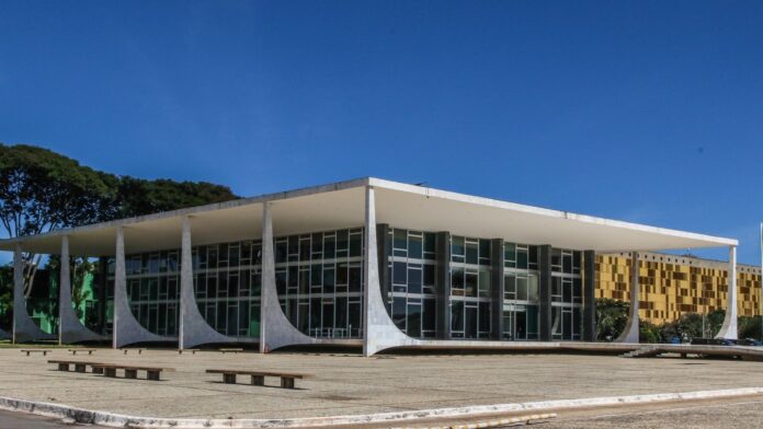 Brasília - 22.05.2023 - Foto da Fachada do Supremo Tribunal Federal, em Brasília.