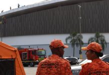Incêndio no Velódromo do Rio é controlado pelo Corpo de Bombeiros sem danos na pista Rio de Janeiro, 08/04/2026 - Incêndio atinge o teto do Velódromo no Parque Olímpico do Rio de Janeiro, na Barra da Tijuca.