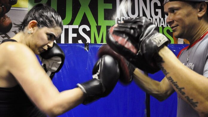 Aula de boxe na Academia Clube Coat (Setor de Clubes Esportivos Sul - Lago Sul). Dia 26 de março pode se tornar o Dia Nacion