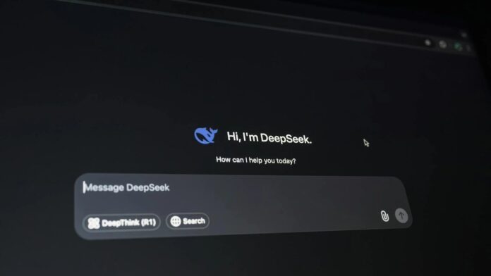 Close-up of a digital assistant interface on a dark screen, showcasing AI technology communication.