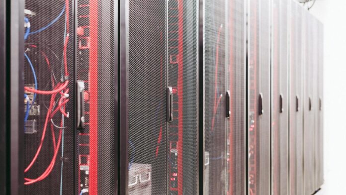 System with various wires managing access to centralized resource of server in data center