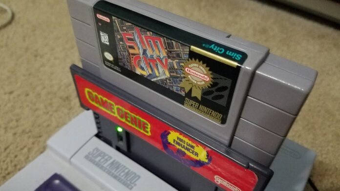 SimCity in Game Genie in SNES