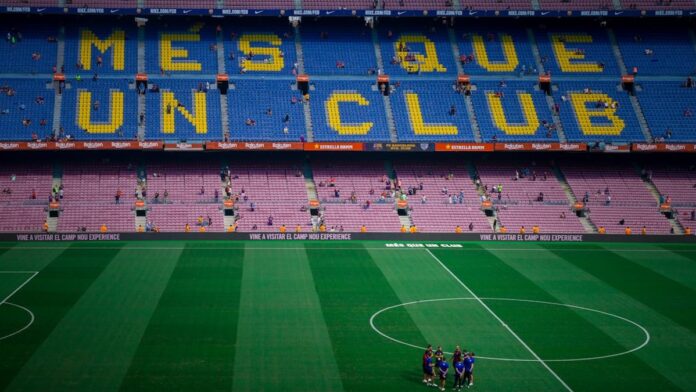 person standing on the soccer field