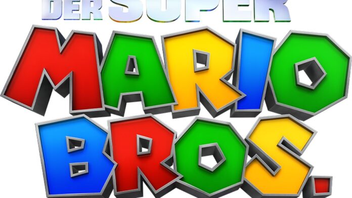 German logo of The Super Mario Bros. Movie on transparent background, excluding Nintendo + Illumination text on the top